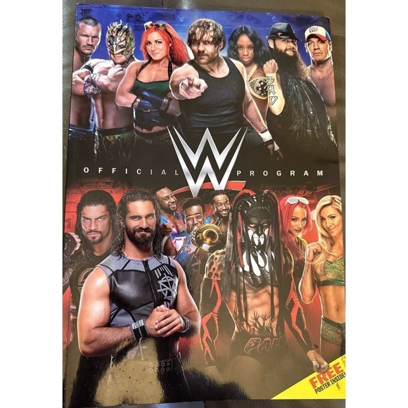 WWE Other - WWE Official Program 2016 With Poster WWF John‎ Cena Randy Orton WCW AEW